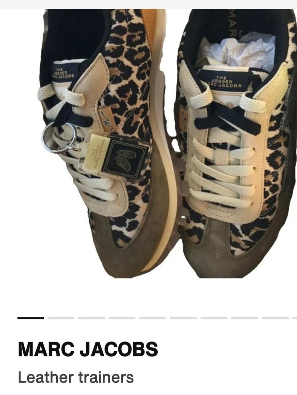 Marc Jacobs Leopard Print Leather Trainers - Multi